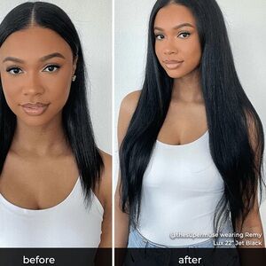 INH U-Clip 22 Inches - Jet Black